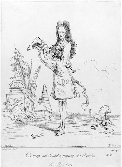Take pills, take pills - Dr. Misabin, 1739 by Jean Antoine Watteau